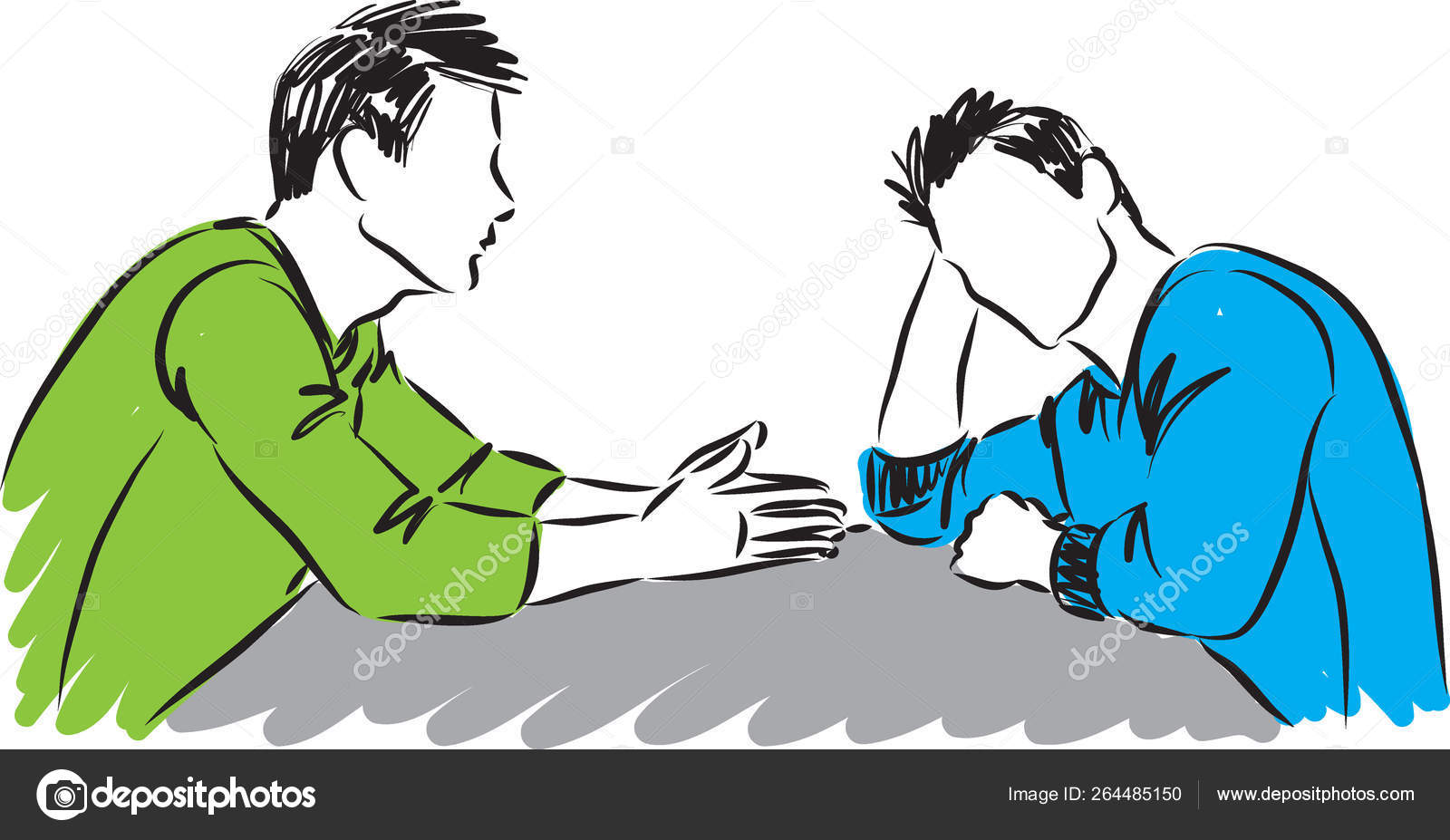 Two Man Talking Together Vector Illustration Stock Vector Image by ©MoniQcCa #264485150 Two Man Talking Together Vector Illustration Stock Vector Image by ©MoniQcCa #264485150