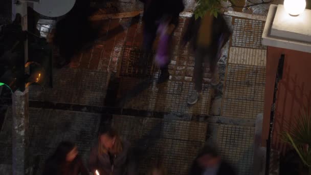 Elevated View Blurred Motion People Holding Candles Night Resurrection Sunday — Stock Video