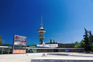 Selanik, Yunanistan - 11 Ağustos 2019: Tif 84rth International fuarına giriş.