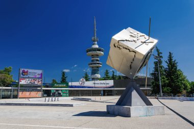 Selanik, Yunanistan - 11 Ağustos 2019: Tif 84rth International fuarına giriş.