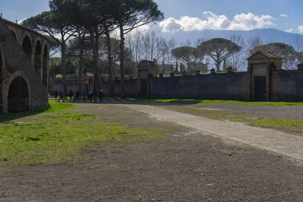 Pompeii, Italy - February 09 2018: Palestra Grande exterior. — Stock Photo, Image