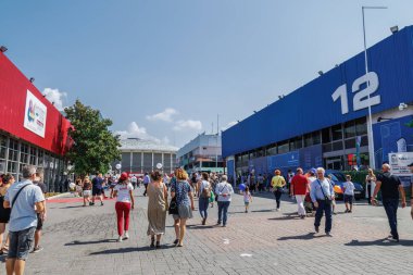 Selanik, Yunanistan - 08 Eylül 2019: Kalabalıkla birlikte 84..