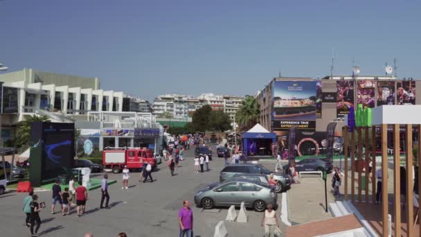 Thessaloniki Greece September 2019 84Rth International Fair Pavilions Crowd Fair — Stock Video