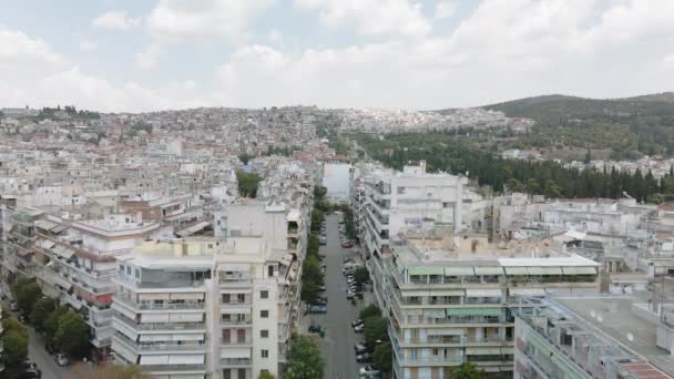 Thessaloniki Griekenland Luchtfoto Drone Uitzicht Rotunda Paleochristian Byzantijnse Monument Dag — Stockvideo