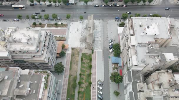Salonicco Grecia Veduta Aerea Del Drone Dell Arco Dell Imperatore — Video Stock