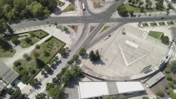 Thessaloniki Griekenland Zicht Vanuit Lucht Ymca Gebouw Centraal Kruispunt Met — Stockvideo