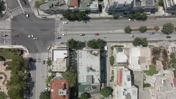 Thessaloniki Grecia Vista Aérea Del Paisaje Del Drone Del Tráfico — Vídeo de stock