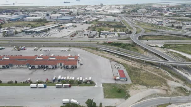 Thessaloniki Grekland Flygdrönare Landskap Utsikt Över Central Market Dag Topp — Stockvideo