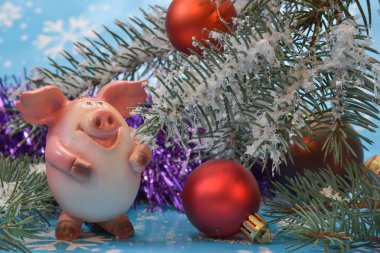 Yeni yıl. Noel. Noel kompozisyon.