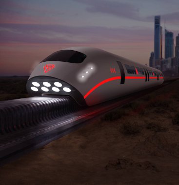 Fütüristik yüksek hızlı Monoray tren manyetik Levitation