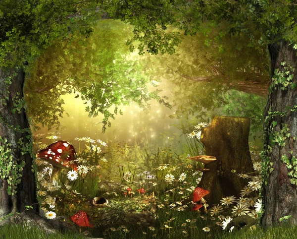 Büyüleyici gür, peri masalı Woodland