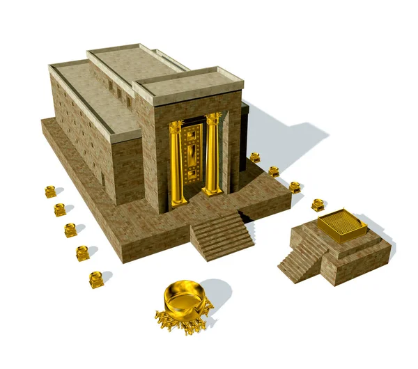 King Solomon Temple isolated on white background — Stock Image King Solomon Temple isolated on white background Royalty Free Stock Photos