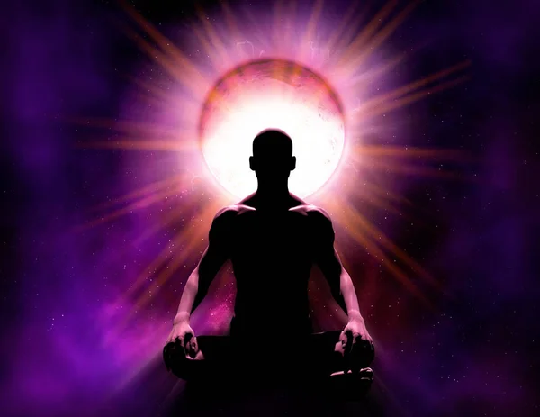 Universelle psychische Geisteskraft der Meditation und Erleuchtung — Stockfoto