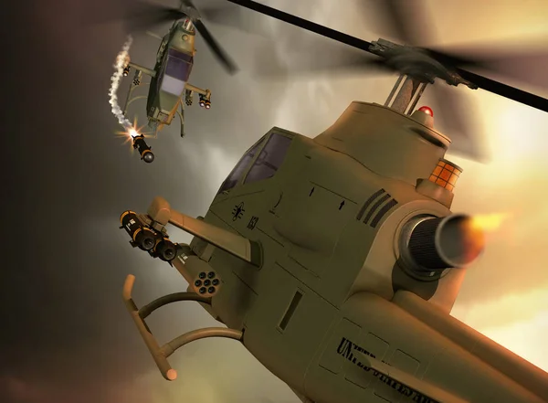 Attack Helicopter Battle in the Sky