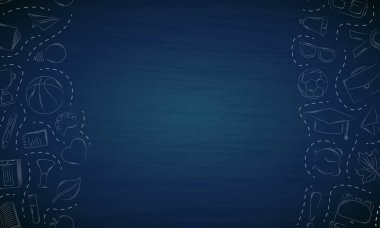 Okulun kara tahta arka planındaki karalamalar