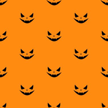 Korkunç yüzler Halloween pumpkins kümesi vektör çizim