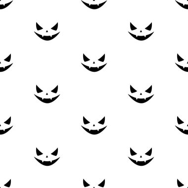 Korkunç yüzler Halloween pumpkins kümesi vektör çizim