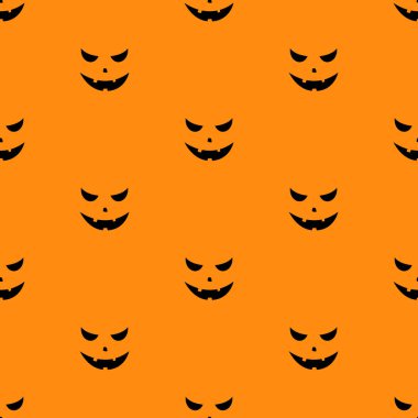 Korkunç yüzler Halloween pumpkins kümesi vektör çizim