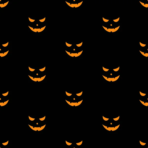 Ilustracja Wektorowa Zestaw Straszny Twarze Halloweenowych Dyń — Wektor stockowy