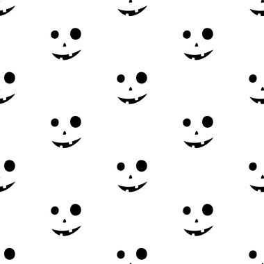 Korkunç yüzler Halloween pumpkins kümesi vektör çizim