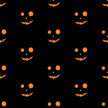 Korkunç yüzler Halloween pumpkins kümesi vektör çizim