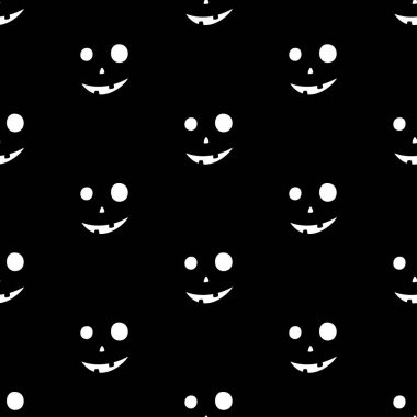 Korkunç yüzler Halloween pumpkins kümesi vektör çizim