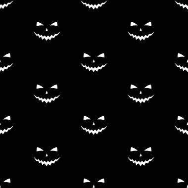 Korkunç yüzler Halloween pumpkins kümesi vektör çizim