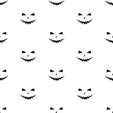 Korkunç yüzler Halloween pumpkins kümesi vektör çizim