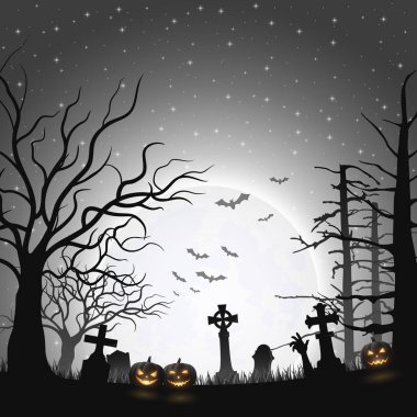 Halloween pumpkins artalanla vektör çizim