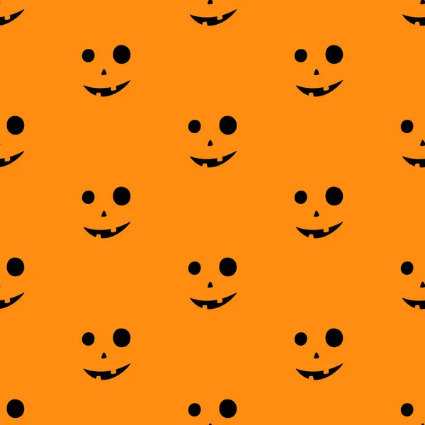 Ilustración Vectorial Conjunto Caras Miedo Calabazas Halloween — Vector de stock