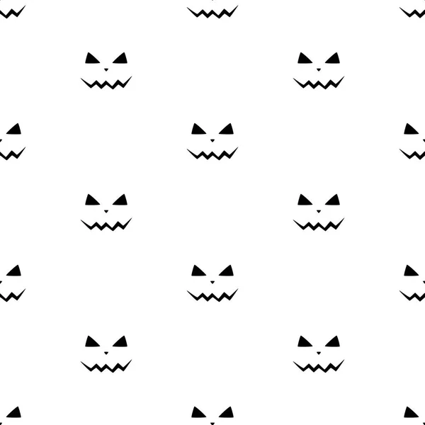 Illustration Vectorielle Ensemble Visages Effrayants Citrouilles Halloween — Image vectorielle
