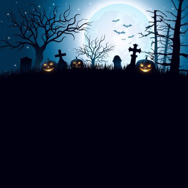 Halloween pumpkins artalanla vektör çizim