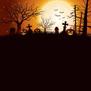 Halloween pumpkins artalanla vektör çizim