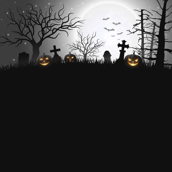 Vektorové Ilustrace Pozadí Halloween Dýní — Stockový vektor