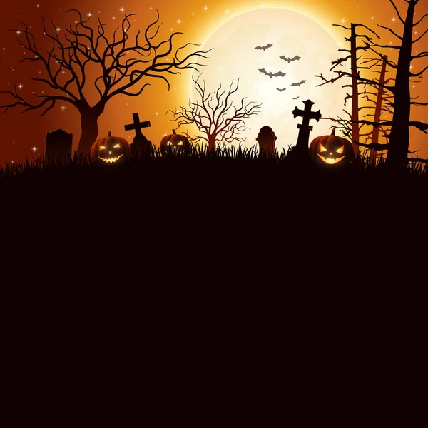 Ilustrație Vectorială Fundalului Halloween Dovleci — Vector de stoc
