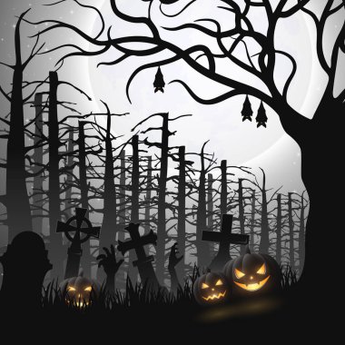 Halloween geceler arka plan yarasa asma