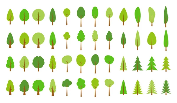 Modello Senza Cuciture Green Pine Trees — Vettoriale Stock