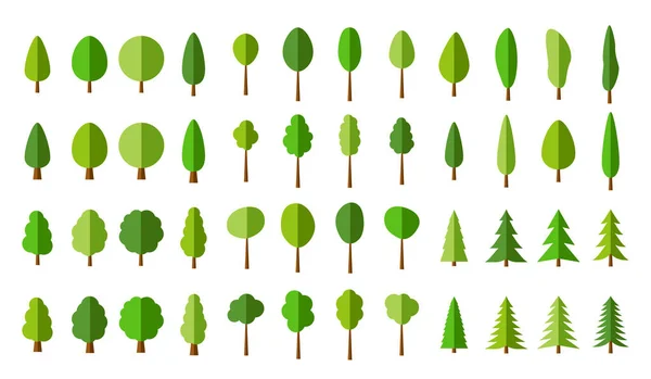 Modello Senza Cuciture Green Pine Trees — Vettoriale Stock