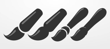 Beyaz arka plan üzerinde izole fırça simgesi toplama