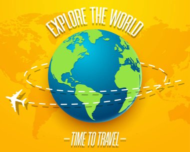 Uçak ile seyahat için zaman keşfetmek Dünya