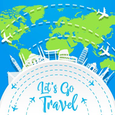 Ünlü dünya yerler ile seyahat gidelim