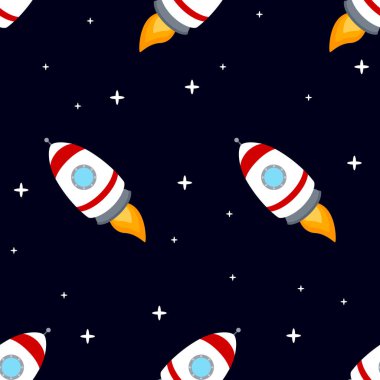 Roket uzay gemisi seamless modeli