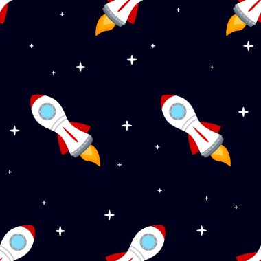 Roket uzay gemisi seamless modeli