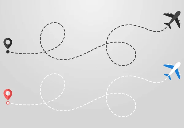 Illustration Vectorielle Icône Avion Piste Sur Fond Blanc — Image vectorielle
