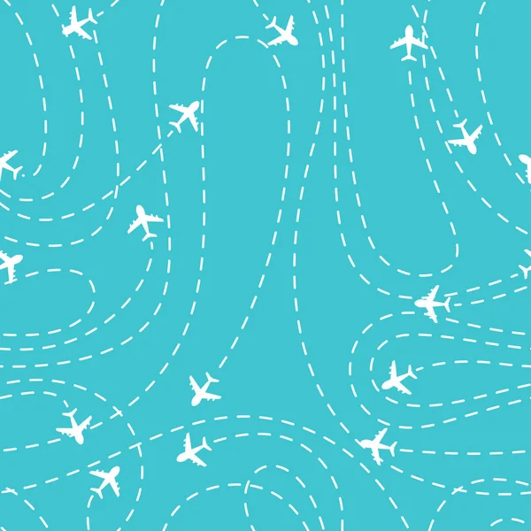 Ilustración Vectorial Del Icono Rutas Avión Sobre Fondo Azul — Archivo Imágenes Vectoriales