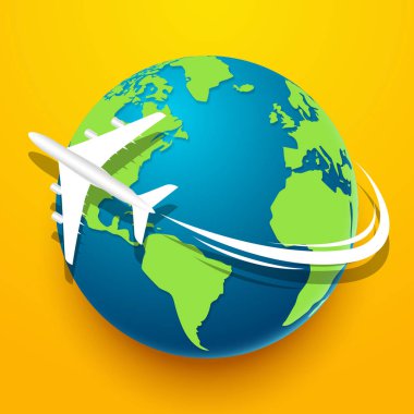 Uçak ile seyahat için zaman keşfetmek Dünya