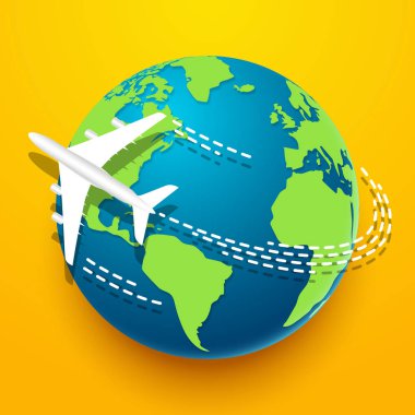 Uçak ile seyahat için zaman keşfetmek Dünya