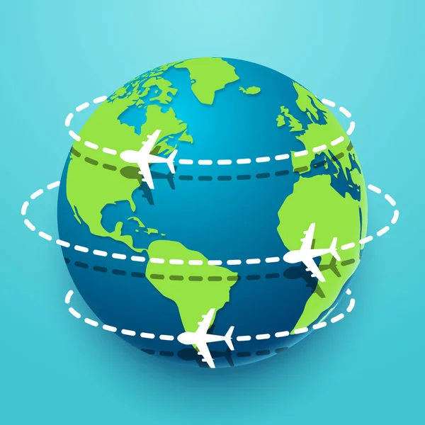 Uçak ile seyahat için zaman keşfetmek Dünya