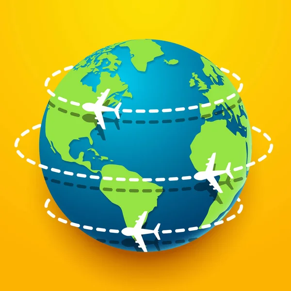 Uçak ile seyahat için zaman keşfetmek Dünya