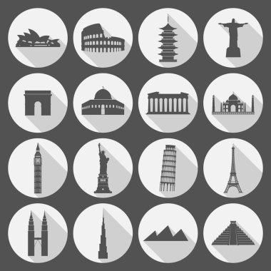 Seyahat Yerler Icon set